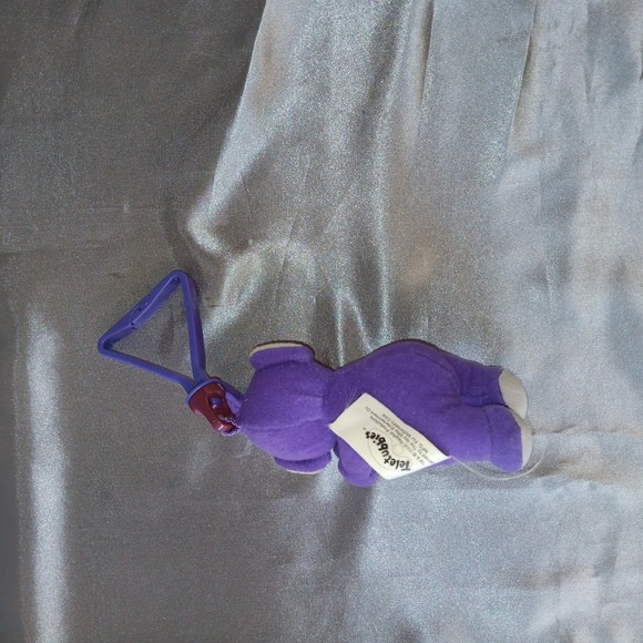 Teletubbies Purple Tinky ClipOn Keychain Ring Backpack Plush Pencil-Hugger‎ Y2K - Picture 3 of 5